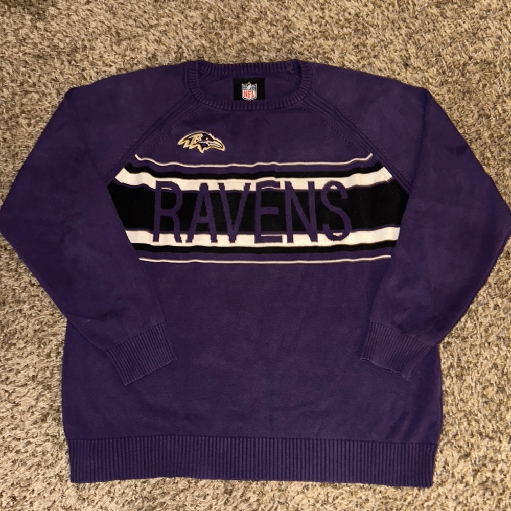 NFL Baltimore Ravens Purple Crew Neck Sweater